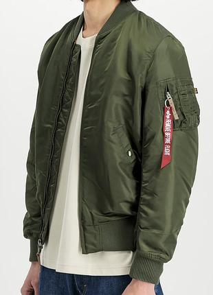 Бомбер alpha industries ma-1 vf 59 long, розмір l, зелений