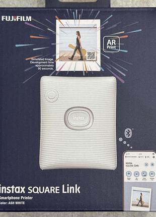 Портативний кольоровий фотопринтер fujifilm instax square link white ex d