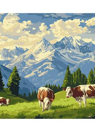 Картина за номерами "сонячний ранок на лузі" bs54245 (40x50 см)
