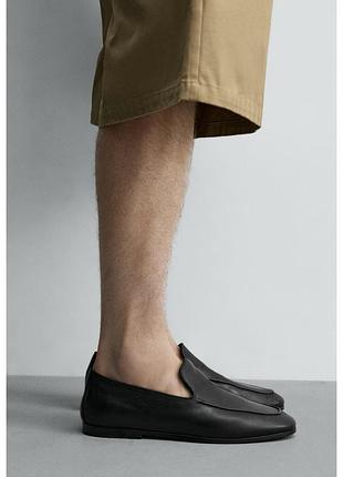 Шкіряні лофери zara 5