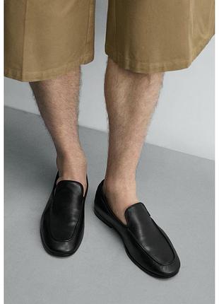 Шкіряні лофери zara 7
