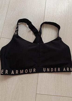 Базовый черный спортивный топ under armour s m 70c 70d 75a 75b 75c