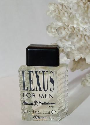Lexus for men maxime mastorianni, 5 мл, оригінал, вінтаж.