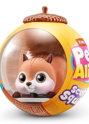 Інтерактивна м'яка іграшка "білочка" pets & robo alive 9565e, серії pets alive