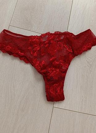 Червоні трусики ажурні стрінги мереживні бікіні кружевні танга intimissimi s c 8 36 44