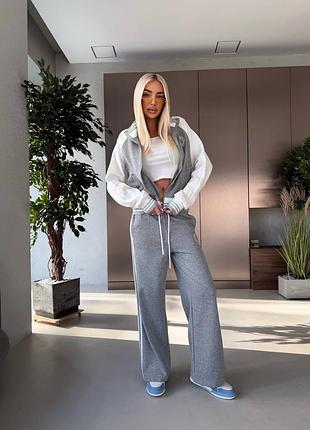 New collection 🔥 костюм chrome hearts  сірий з білим штани та кофта