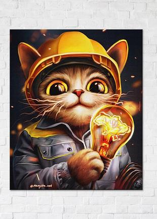 Постер «энергетическая ©кошка марианна пащук» cn5333 (30x40 см s)