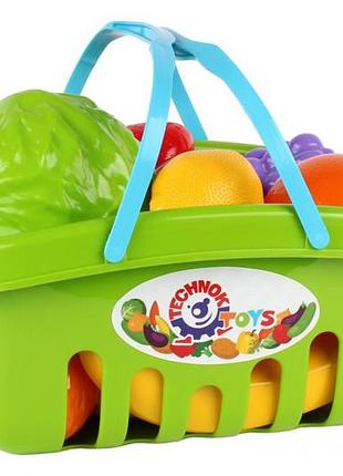 Игровой набор продуктов 5354txk в корзинке зеленый
