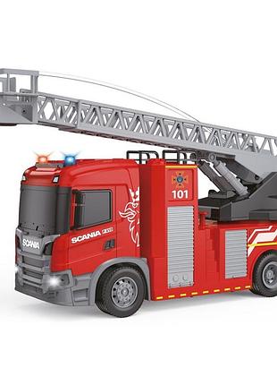 Автомодель дитяча scania "пожежна машина" technodrive 6407ks, світло, звук