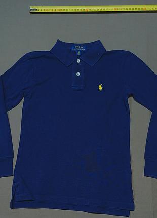Плечи 34 см polo ralph lauren size м(8) синее поло с длинным рукавом 
100% cotton made in indonesia classic fit