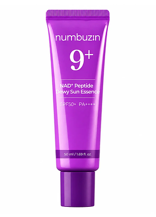 Антивозрастная солнцезащитная эссенция numbuzin no.9 nad+ 9 peptides dewy sun essence 50 мл
