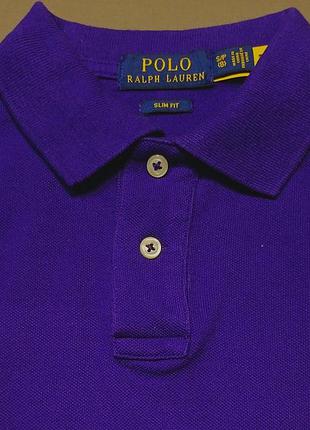 Плечи 34 см polo ralph lauren size s(8) фиолетовое поло  
100% cotton  slim fit