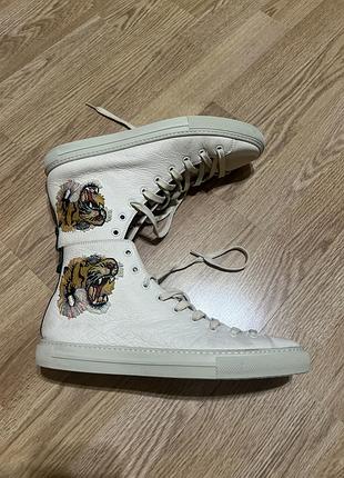 Високі шкіряні кеди gucci major tiger (оригінал)