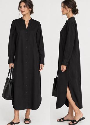 Сукня плаття жіноче льон+котон чорне primark, р. s-l/36-40