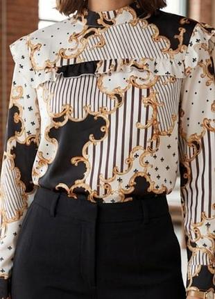 Оригинальная блузка shein в роскошном стиле барокко (в духе коллекций versace) /34