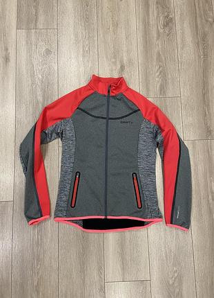 |м| жіноча термо кофта craft з виндстоппером спортивна куртка craft women's softshell jacket