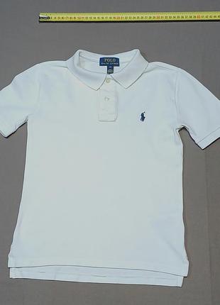 Плечи 35 см polo ralph lauren size s(8) белое поло  
100% cotton  made in guatemala