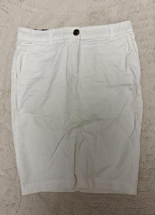 Спідниця біла котонова спідниця-олівець f&f authentic chino (розмір 36 / s-m)