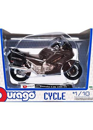 Дитяча модель мотоцикла "yamaha fjr 1300 as" bburago 18-51030-20 масштаб 1:18