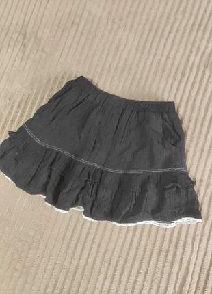Юбка черная zara на 122-128см
