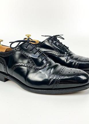Чоловічі шкіряні туфлі оксфорди / броги loake shoemakers overton розмір 10 uk (44 eu)