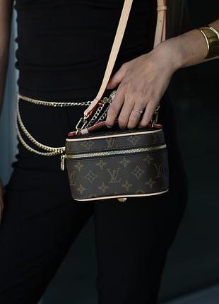 Сумка louis nice nano vanity case vuitton monogram canvas