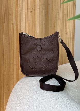 Сумка хермес гермес эрмес evelyne 18 brown