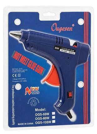 Пістолет клейовий "hot melt" img4818(blue) 60w, 1,1 см, з перемикачем