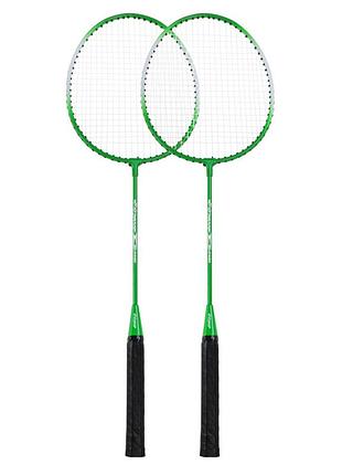 Набір для гри бадмінтон bd24160(green) 2 ракетки в чохлі, 65 см