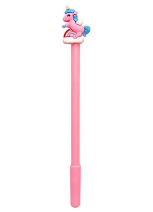 Детская гелевая ручка "единорог" 016(pink) синий, 17,5 см