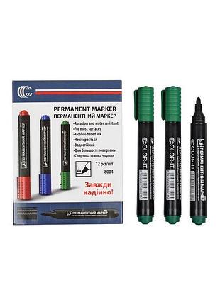 Маркер зеленый color-it 8004(green) diamont "c" в упаковке 12 шт