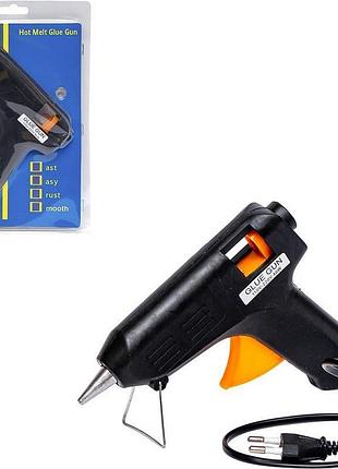 Пистолет для сухого клея "glue gun" jq4032-40w, d-1,1 см, черный