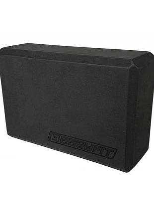 Блок для йоги easyfit ef-1818-b, eva, черный