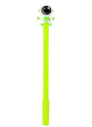 Ручка детская с игрушкой "spaceman" a007(green) гелевая, синяя