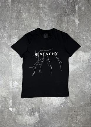 Чоловіча футболка givenchy живанши з принтом блискавки lightning slim fit розмір s чорна оригинал