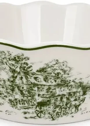 Набор 6 фарфоровых салатников "heritage toile green" 900мл, зеленый орнамент
