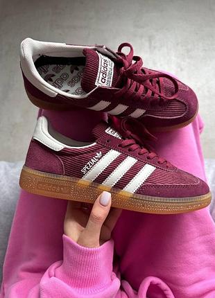 Женские бордовые кроссовки adidas spezial shadow red / burgundy х адидас 41