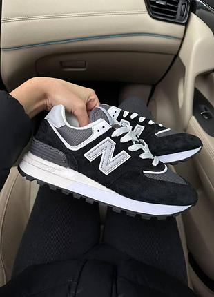 Черные кроссовки унисекс new balance 574 legacy black white termo winter x нью беланс 41