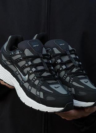 Чорні кросівки унісекс nike p-6000 black grey gore-tex х найк 42