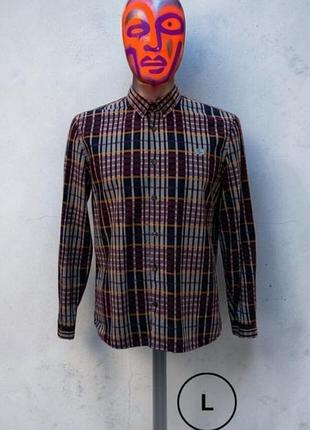 Чоловіча сорочка fred perry в клітинку розмір l
