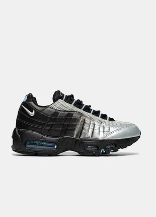 Мужские черные кроссовки nike air max 95 black big bubble palace х эйр макс 41