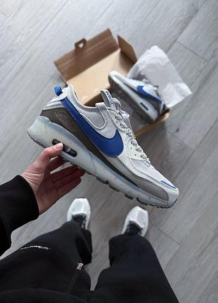 Мужские серые кроссовки nike air max terrascape 90 pure platinum hyper royal х эйр макс 44