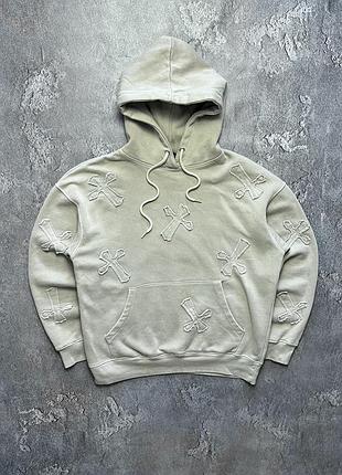 Vintage винтажное худи ego его big logo большой логотип кресты y2k size m размер м