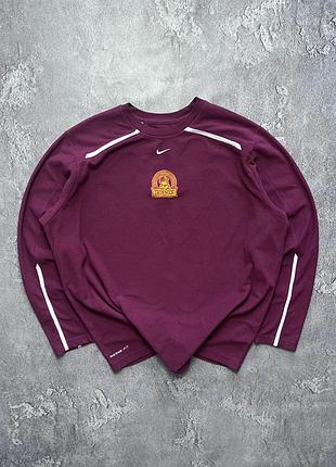 Vintage винтажный флисовый свитшот nike therma fit найк терма фит big center logo size xl размер хл