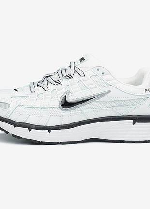 Nike p-6000 white black swoosh
