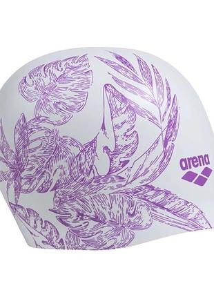 Шапочка для плавания arena sirene osfm white для длинных волос, белая (орригинал) 91440-207