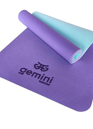 Коврик для фитнеса и йоги gemini sport tpe+tc 6мм ge-60005