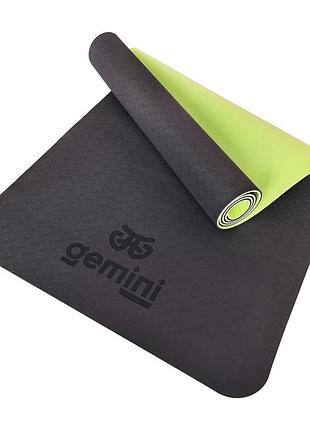 Килимок для фітнесу та йоги gemini sport tpe+tc 6мм ge-60010