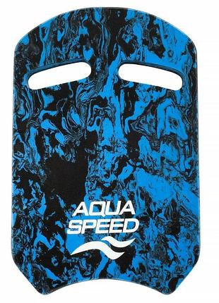 Доска для плавания aqua speed swirl pullbuoy 61247 черно-синяя 43×28×3,6 см (орригинал) 162-10
