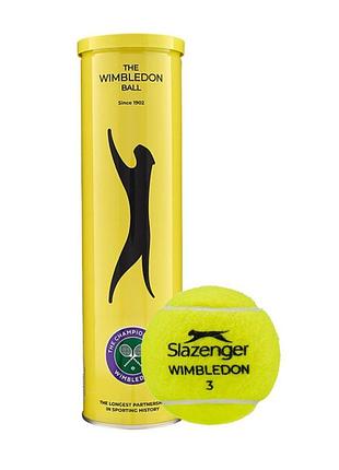 Мячи для тенниса slazenger wimbledon ac 4b 4шт 340973 (орригинал)